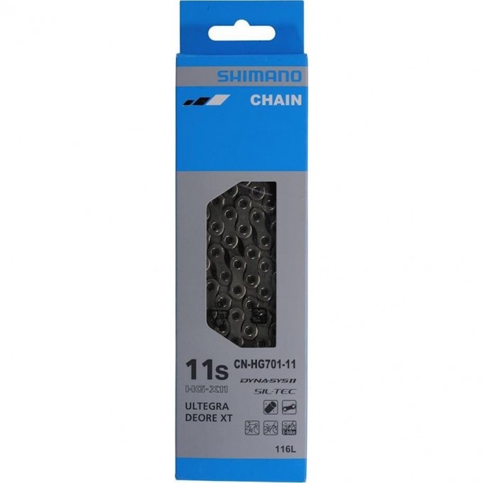 Цепь SHIMANO HG701, 11скоростей, 116 звеньев, замок цепи SM-CN900-11 (1шт), ROAD/MTB/E-BIKE совместимость ICNHG70111116Q Цепь SHIMANO HG701, 11скоростей, 116 звеньев, замок цепи SM-CN900-11 (1шт), ROAD/MTB/E-BIKE совместимость ICNHG70111116Q