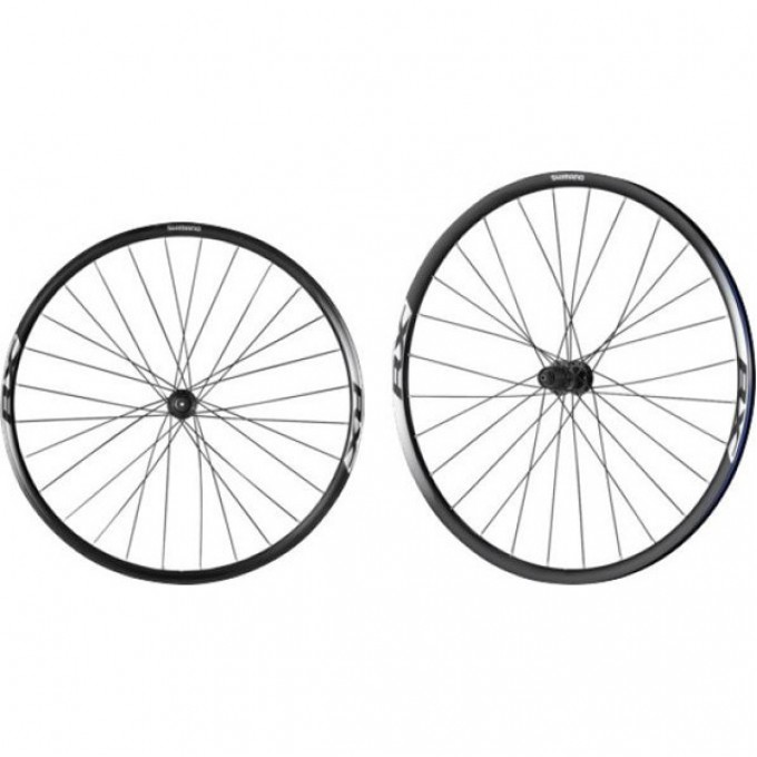 Комплект колес SHIMANO RX010, переднее, заднее 10-11 скоростей, C.LOCK, 622-17C, QR, 135ммOLD, черный EWHRX010PDAEB