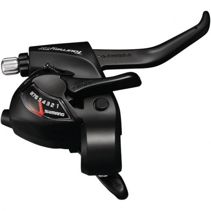 Шифтер тормозная ручка SHIMANO TOURNEY, TX800, 8 скоростей, трос 2050 мм, черный ESTTX800R8AL Шифтер тормозная ручка SHIMANO TOURNEY, TX800, 8 скоростей, трос 2050 мм, черный ESTTX800R8AL